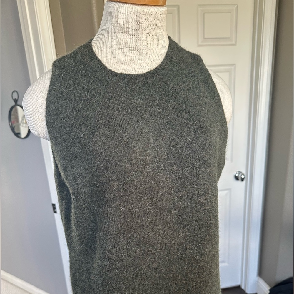 Vince sage green knit tank dress, size large - Picture 6 of 14